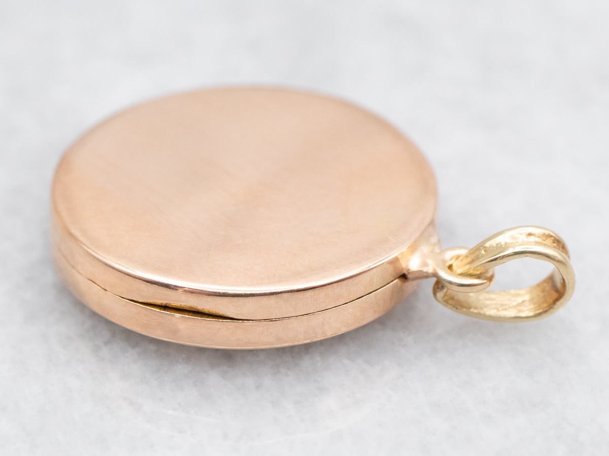 Saint George the Victorious Two Tone Gold Locket