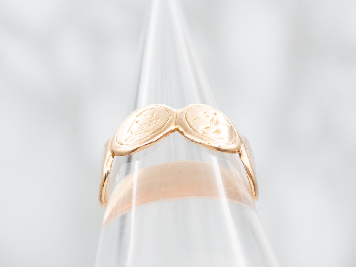 Unisex Greco-Roman Symbol Signet Style Band