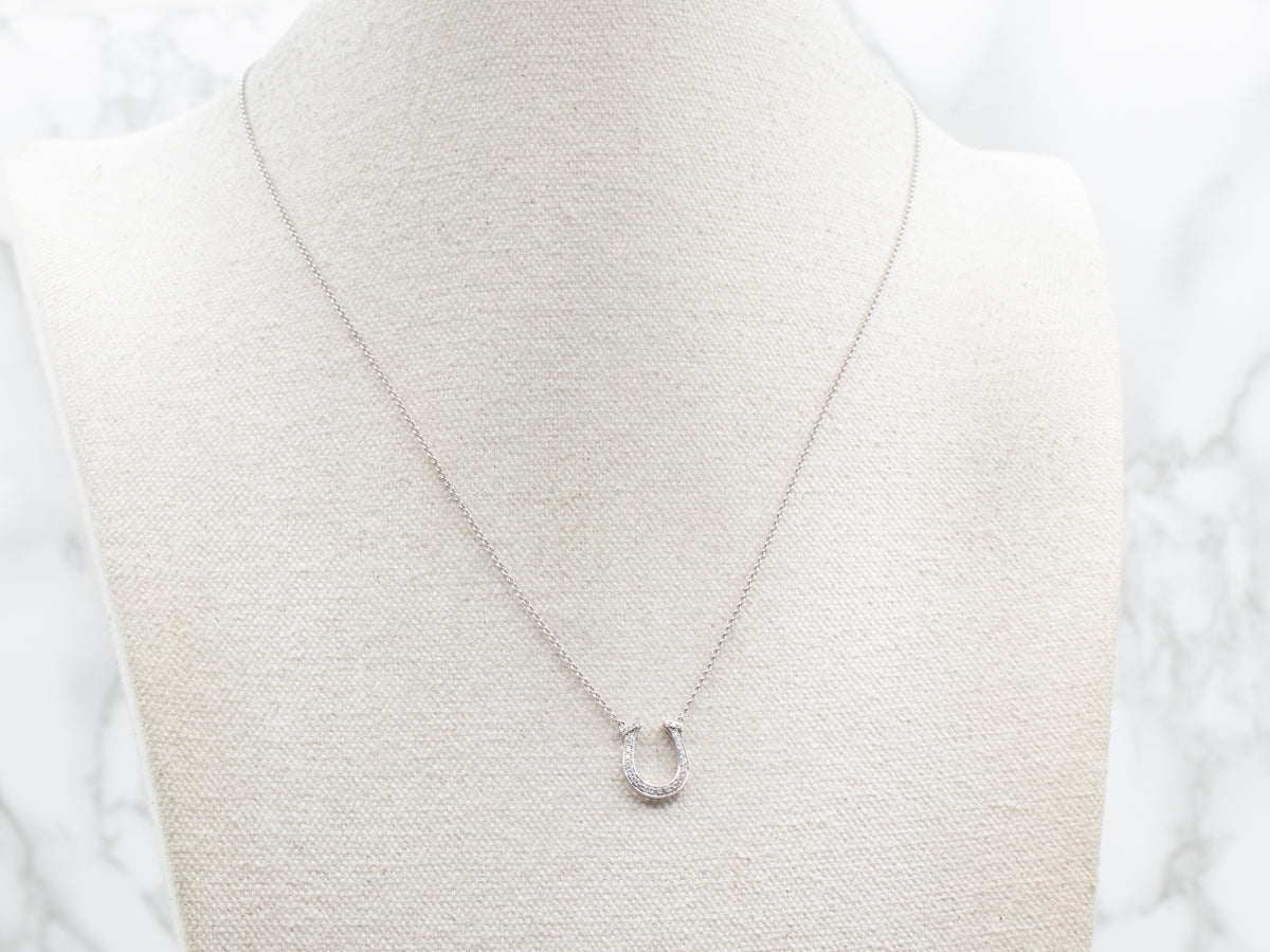 Sparkling Diamond Lucky Horseshoe Necklace