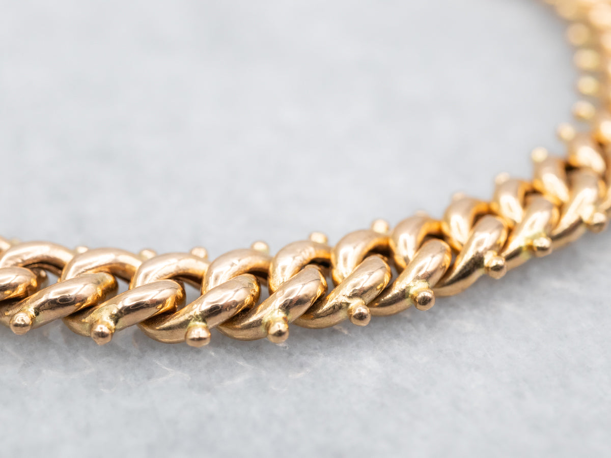 Bold 800 Gold Fancy Unique Link Bracelet