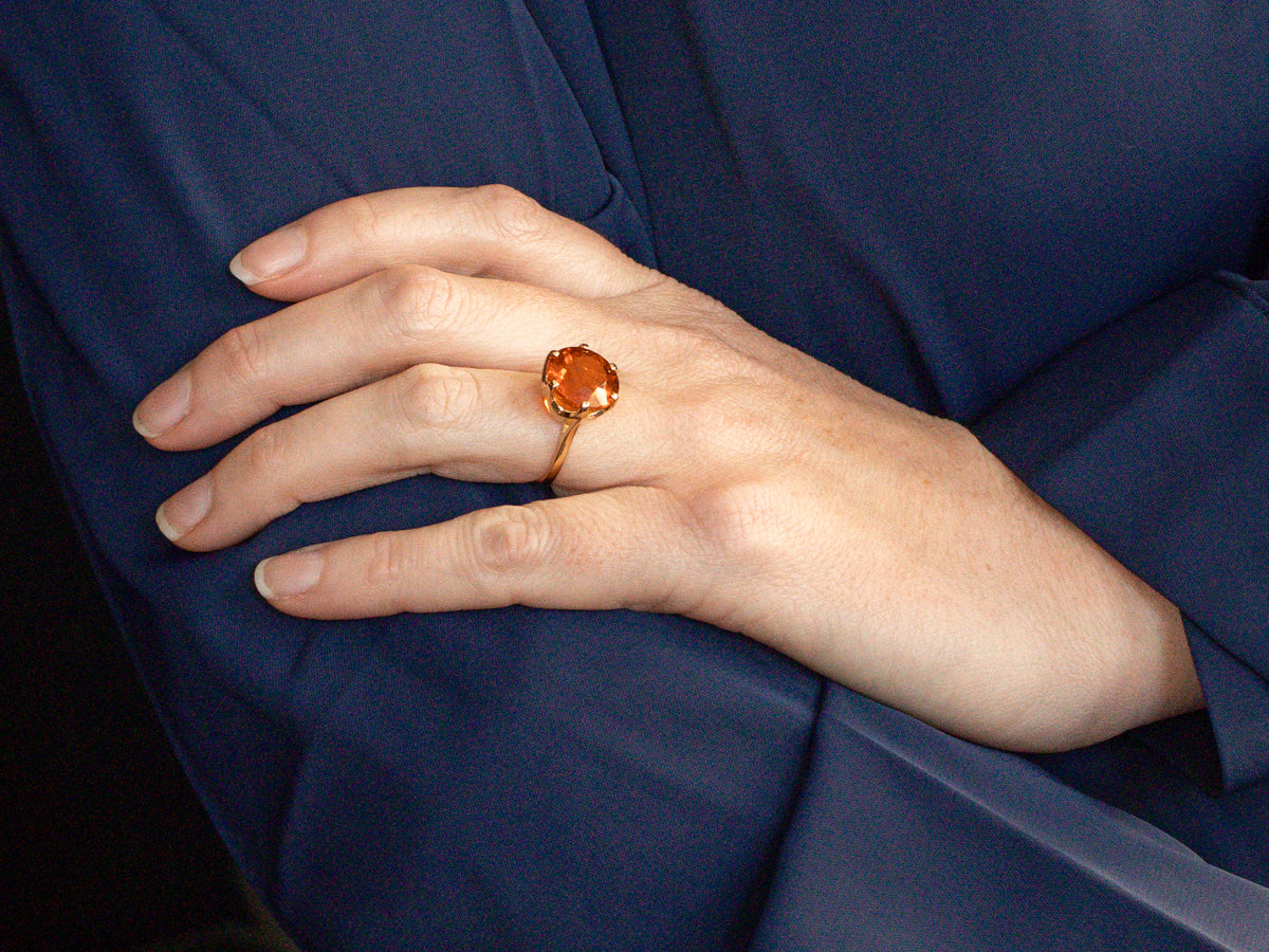Stunning Yellow Gold Citrine Cocktail Ring