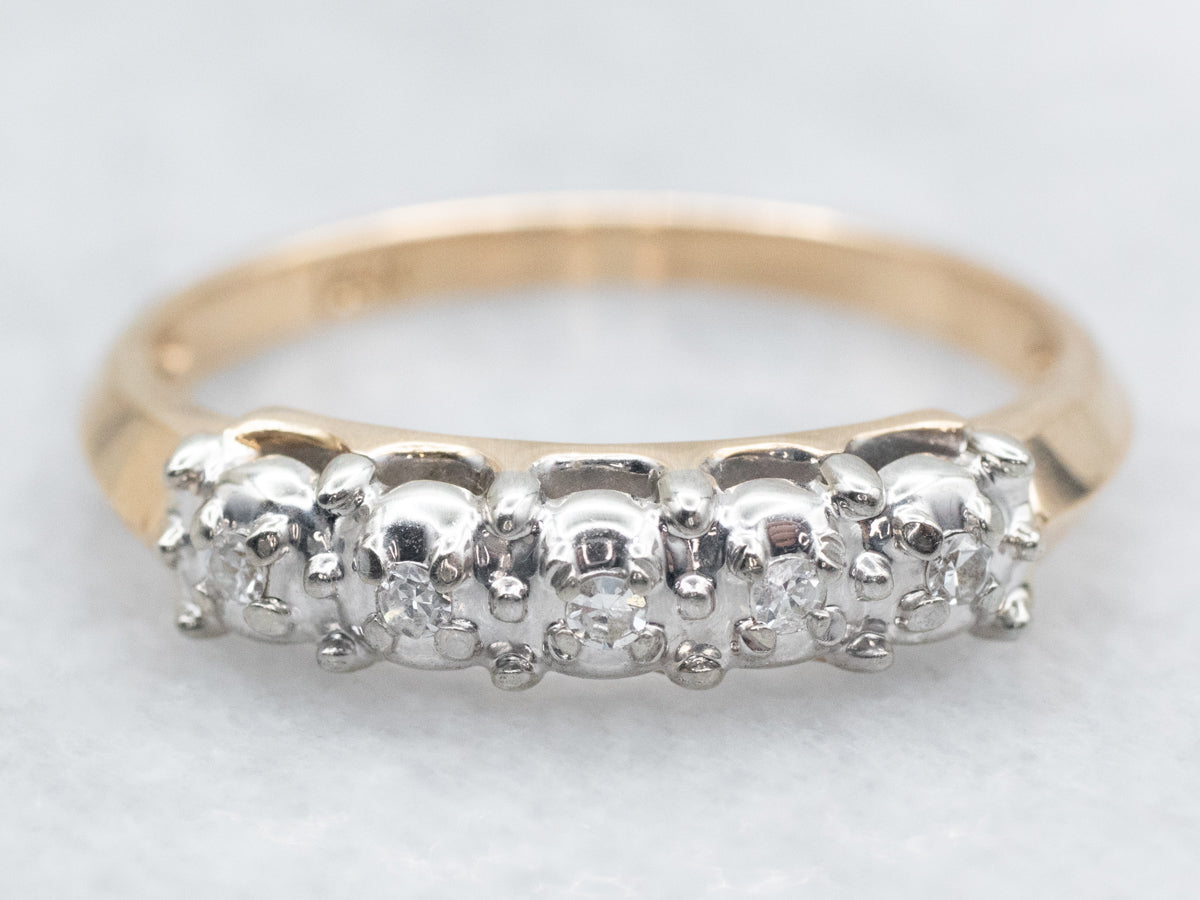 Sparkling Five Stone Diamond Band