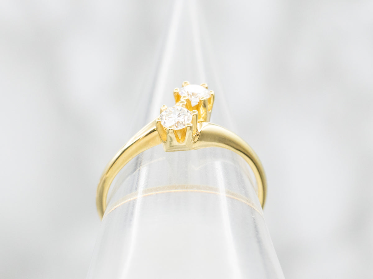 Double Diamond Bypass Ring