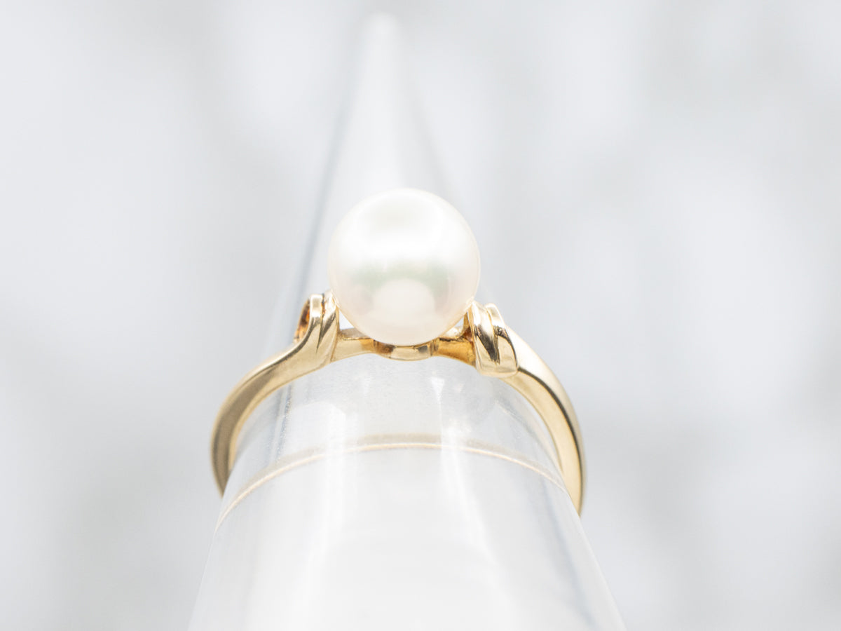 Saltwater Pearl Solitaire Ring