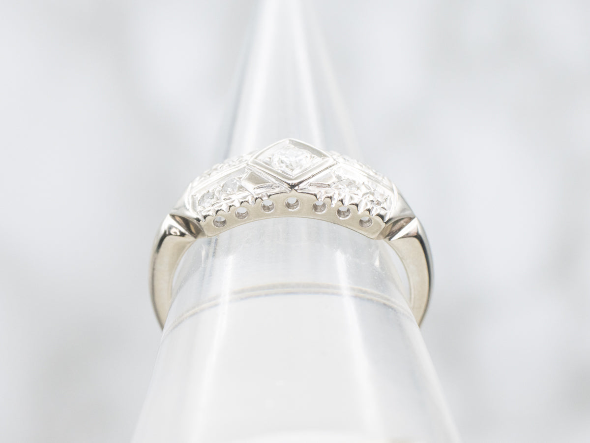 Retro European Cut Diamond Ring