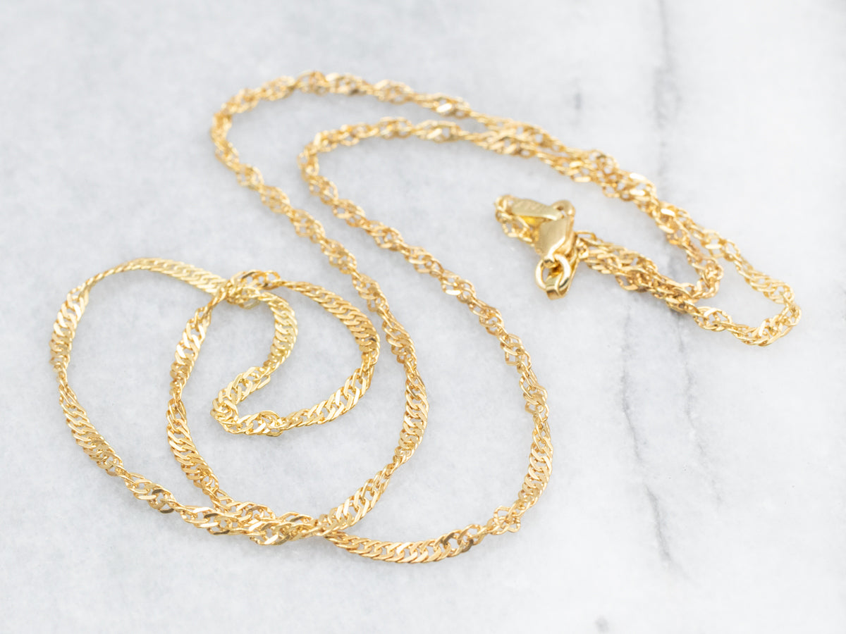 Gold Singapore Chain with Lobster Clasp