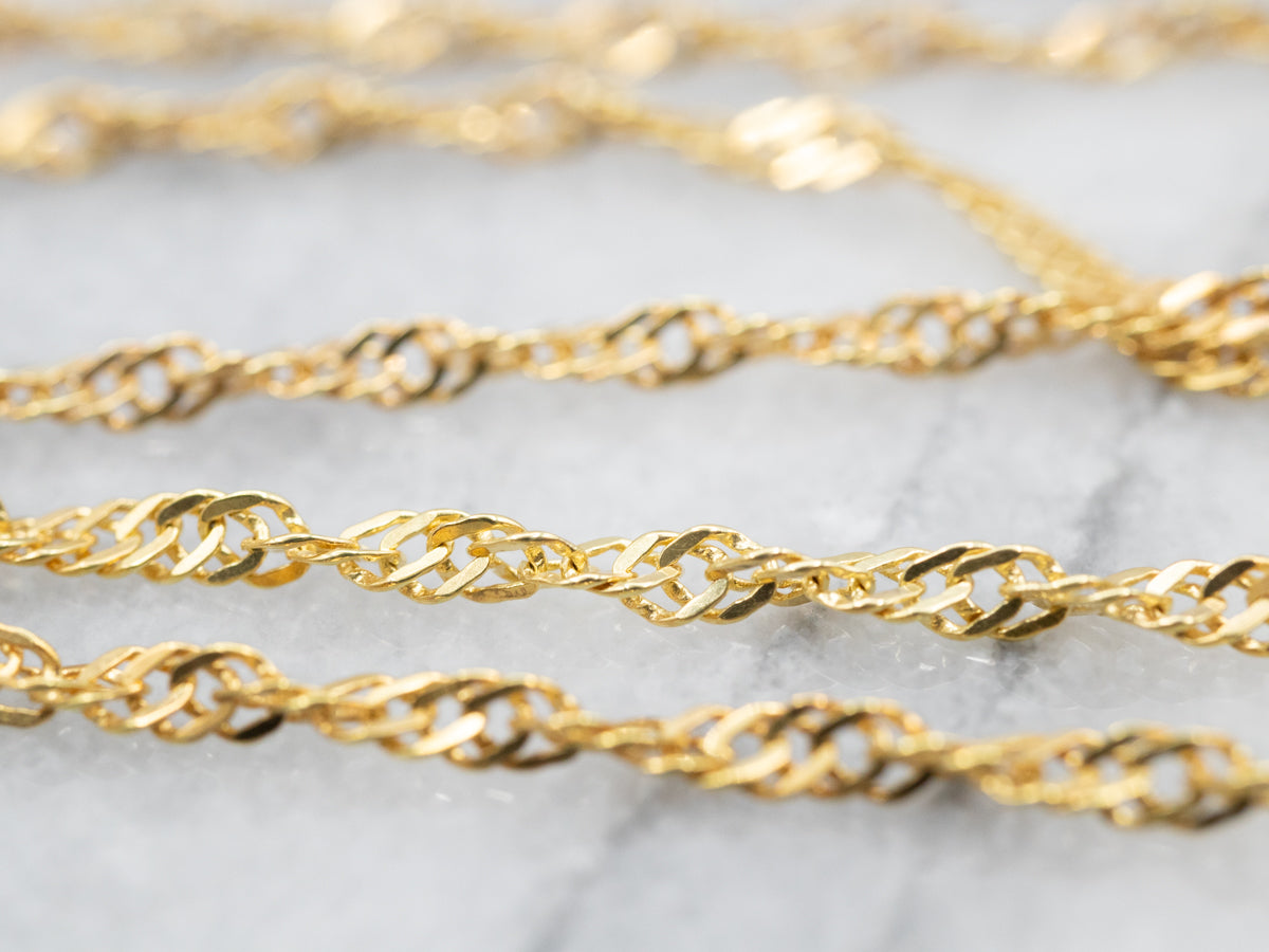 Gold Singapore Chain with Lobster Clasp