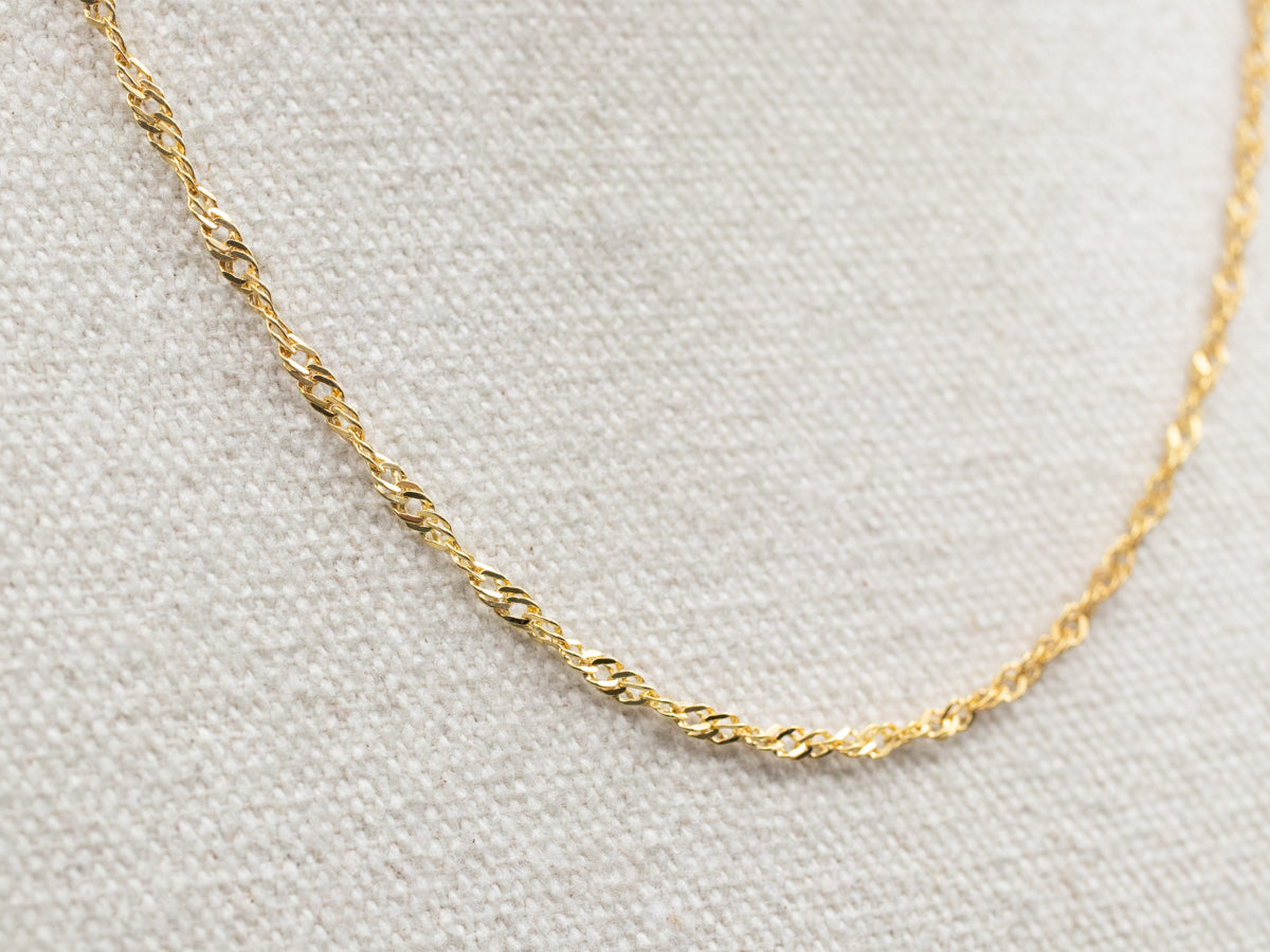 Gold Singapore Chain with Lobster Clasp