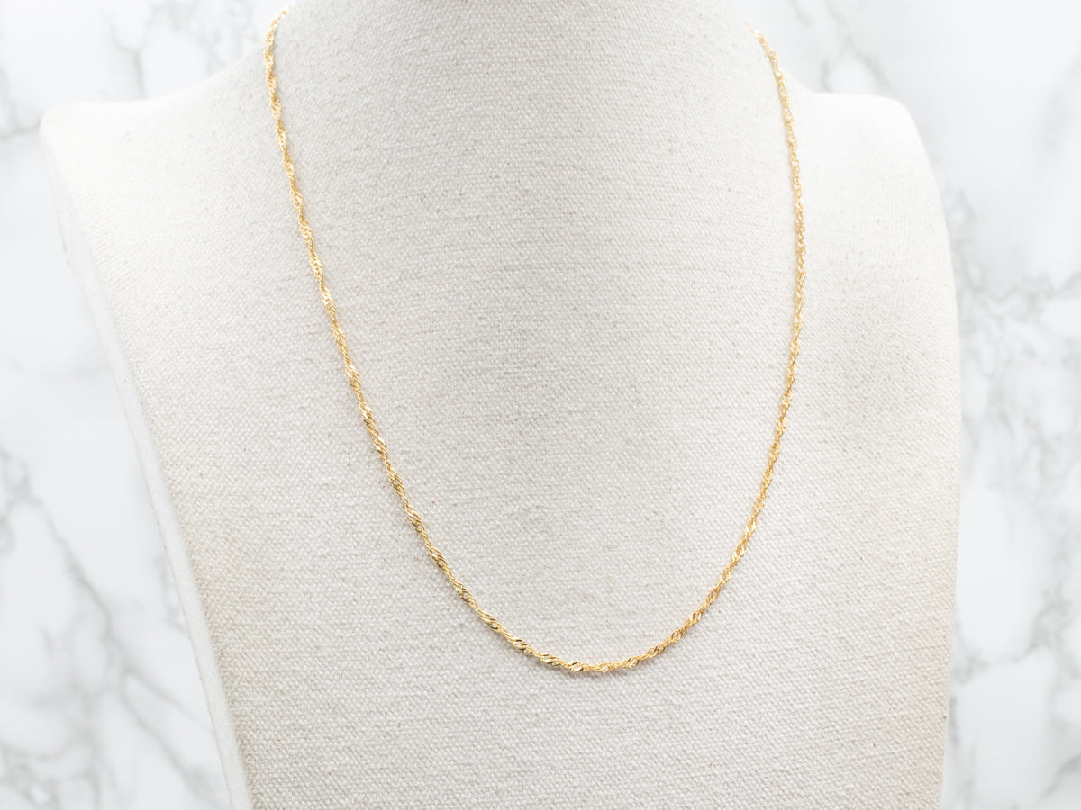 Gold Singapore Chain with Lobster Clasp