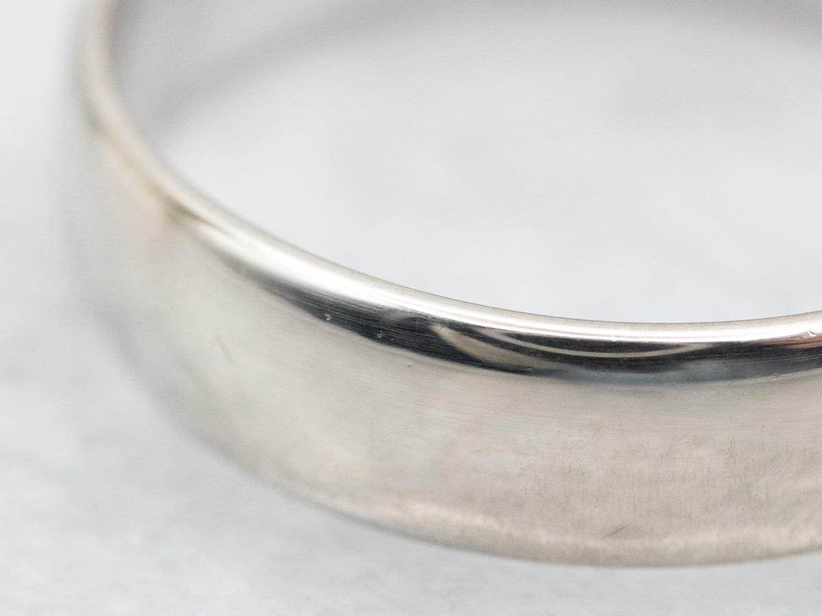 Simple White Gold Wedding Band