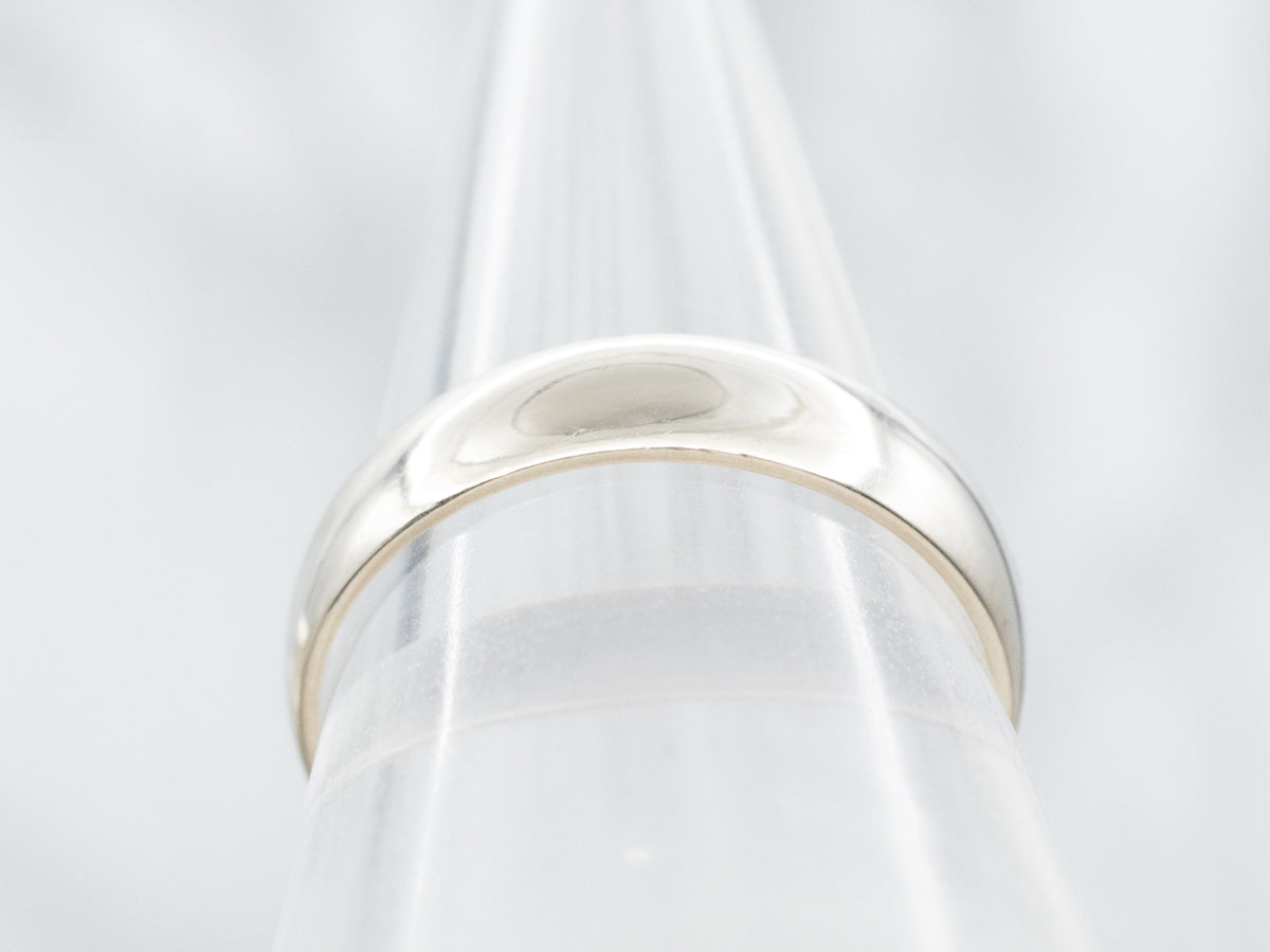 Simple White Gold Wedding Band