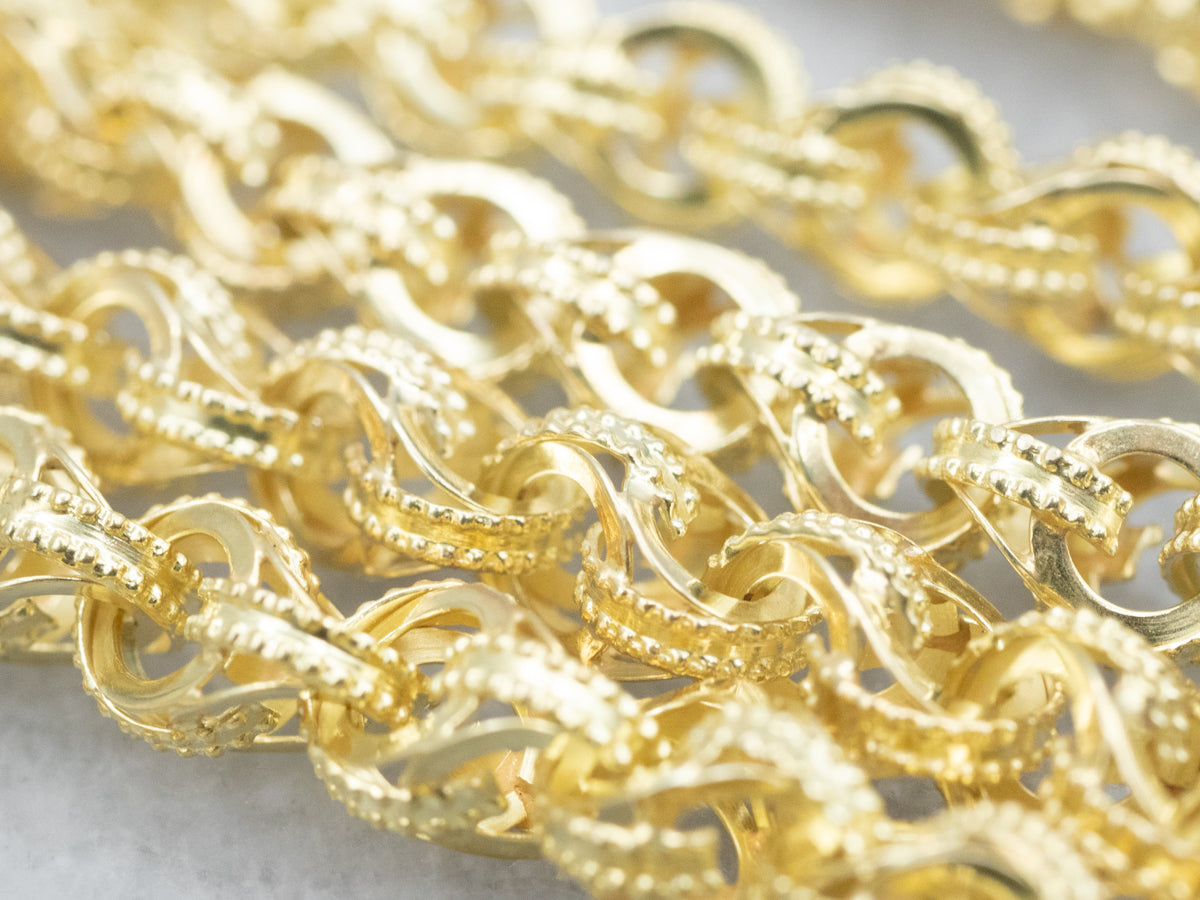 Textured Round Rolo-Link Chain