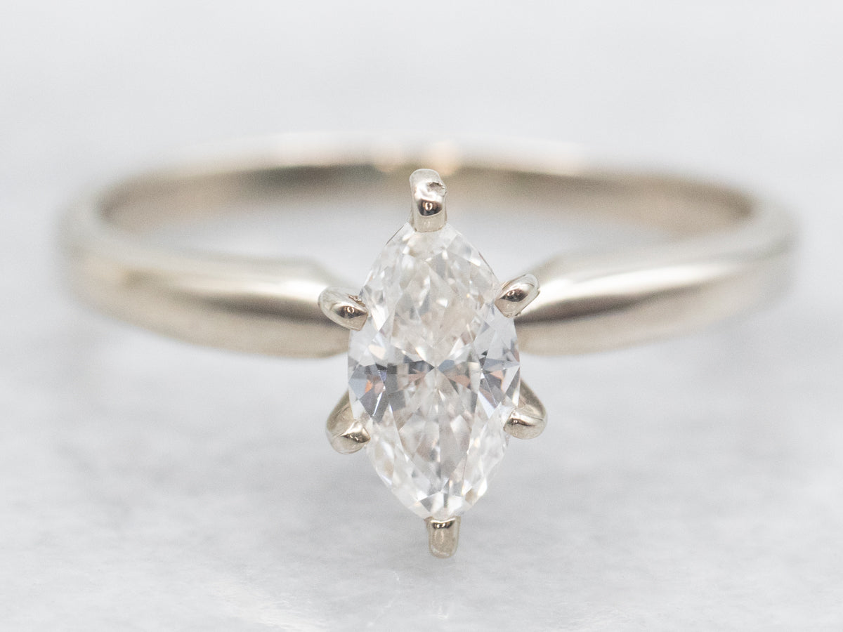 Marquise Cut Diamond Solitaire Engagement Ring