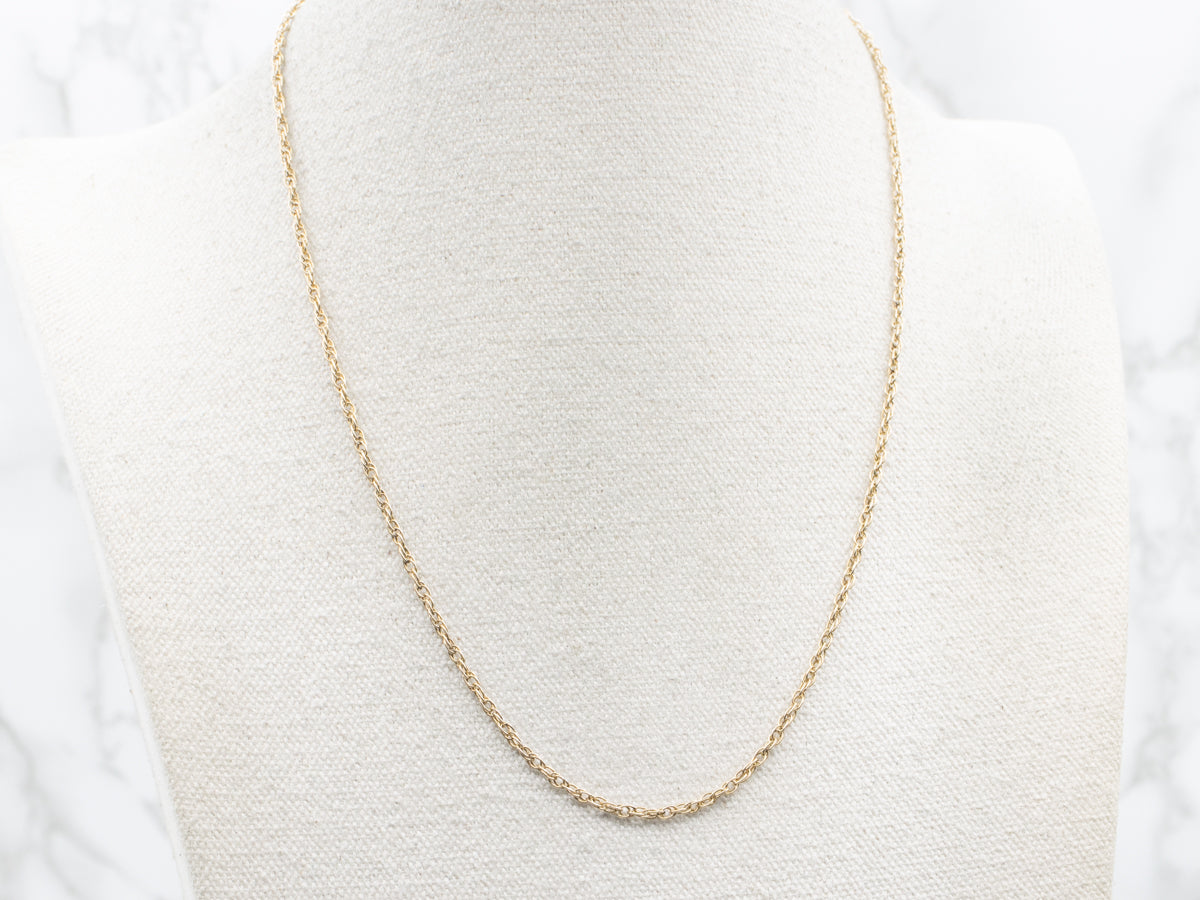 Gold Rope Chain with Spring Ring Clasp