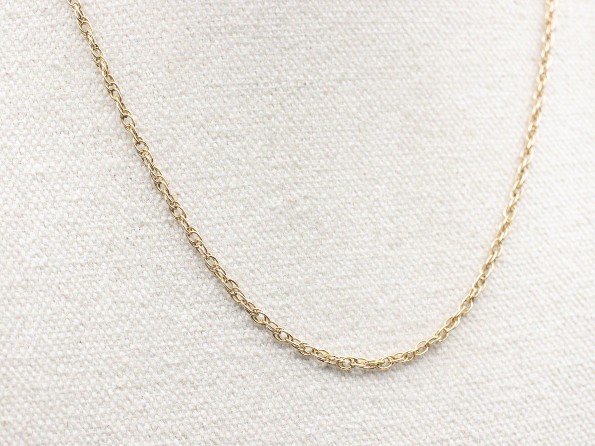 Gold Rope Chain with Spring Ring Clasp