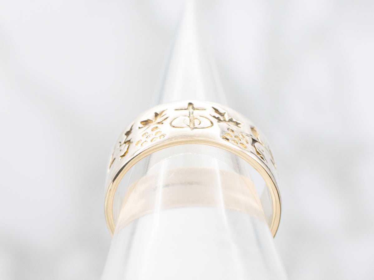 Antique Grape Vine Religious Cigar Band