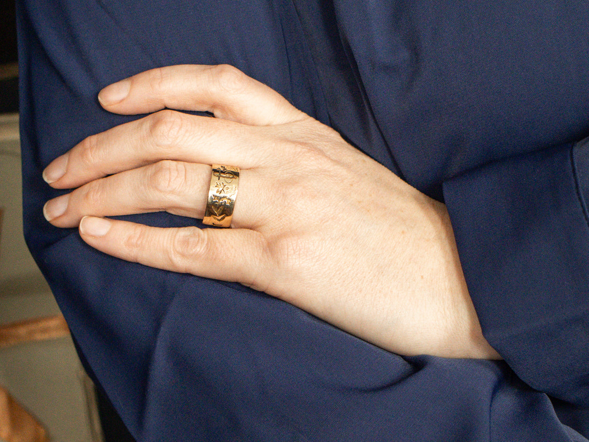 Antique Grape Vine Religious Cigar Band