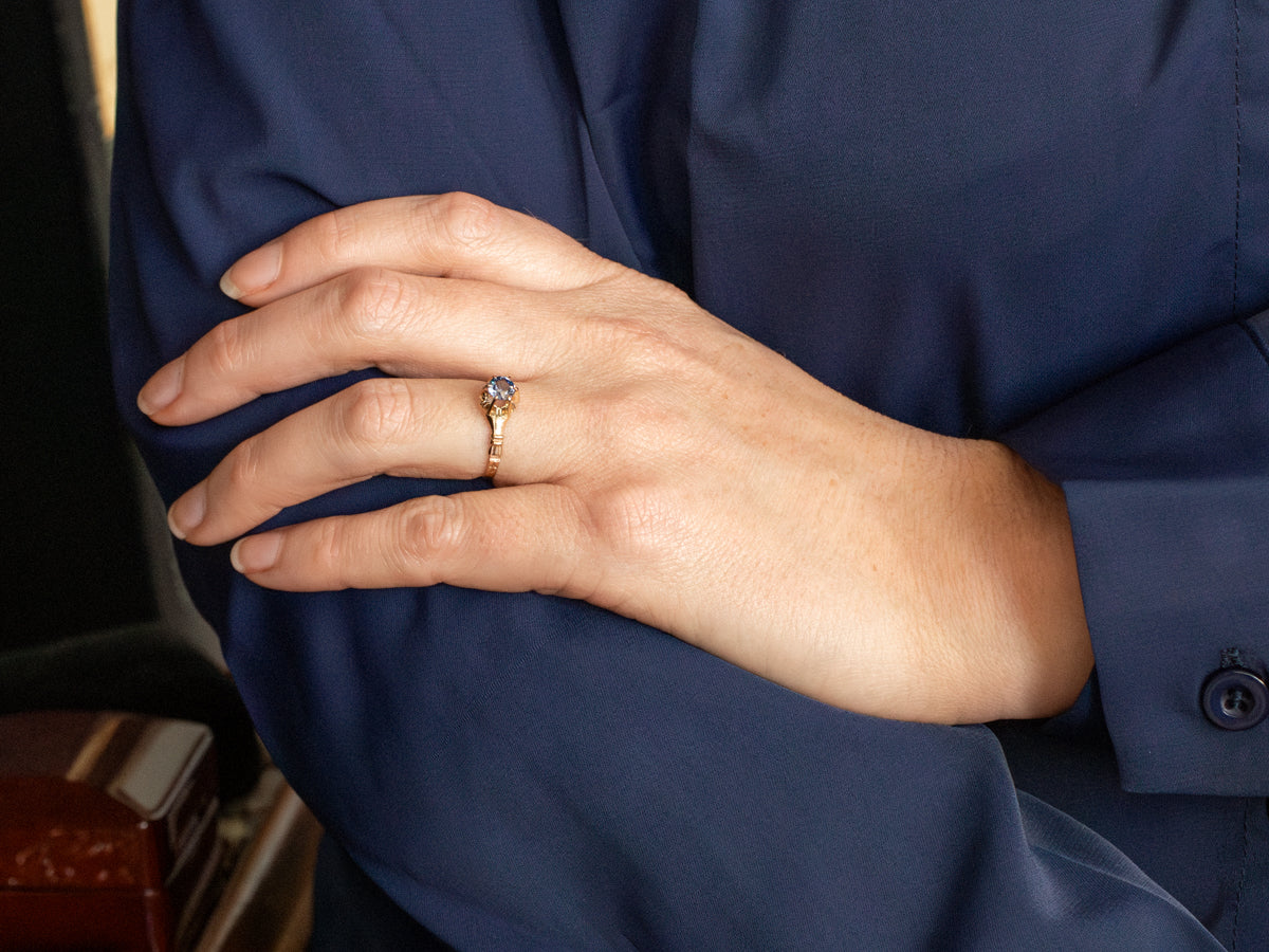 Victorian Spinel Solitaire Ring