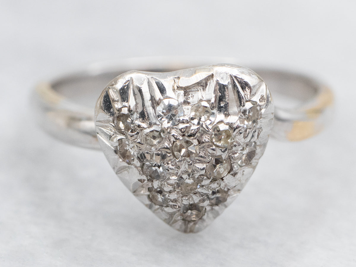 Diamond Heart Shaped Ring