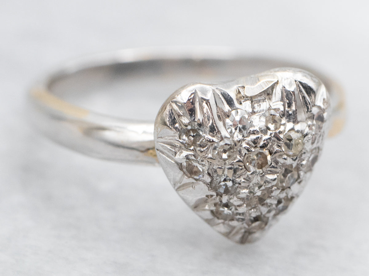 Diamond Heart Shaped Ring