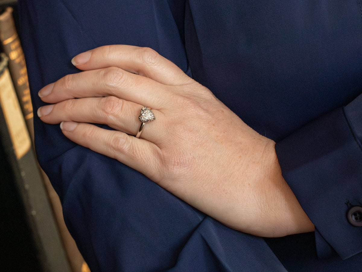 Diamond Heart Shaped Ring