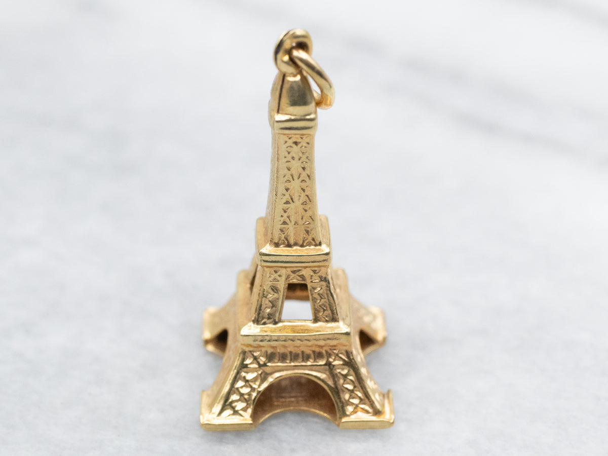 18-Karat Gold Eiffel Tower Pendant