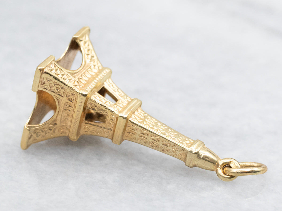 18-Karat Gold Eiffel Tower Pendant