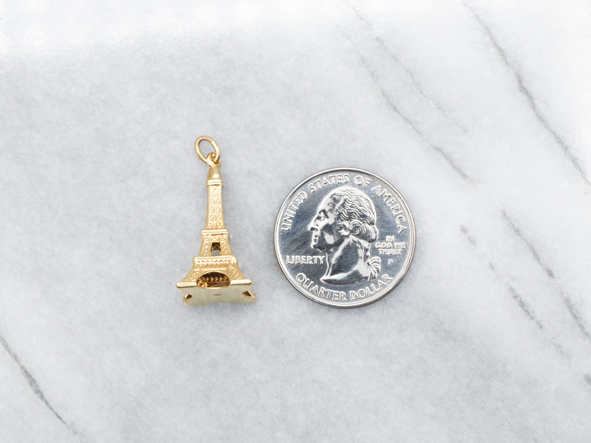 18-Karat Gold Eiffel Tower Pendant