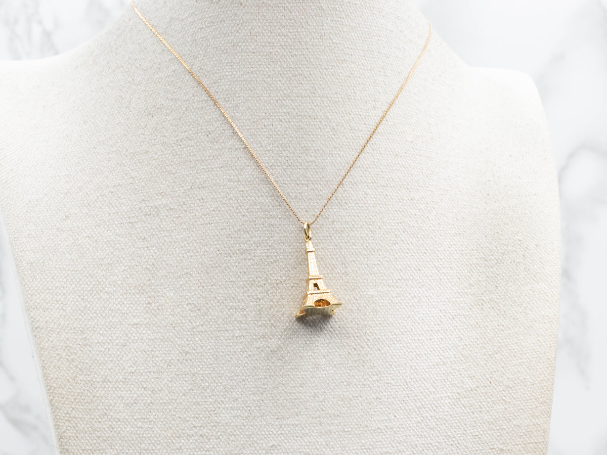 18-Karat Gold Eiffel Tower Pendant