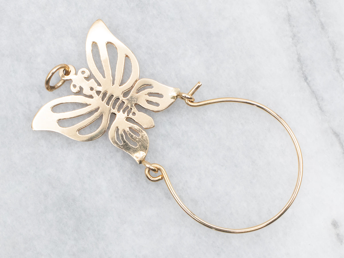 Sweet Gold Butterfly Charm Holder