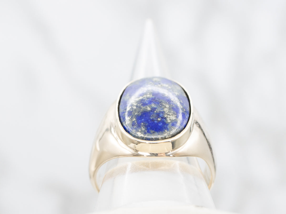 Men's Vintage Lapis Lazuli Statement Ring