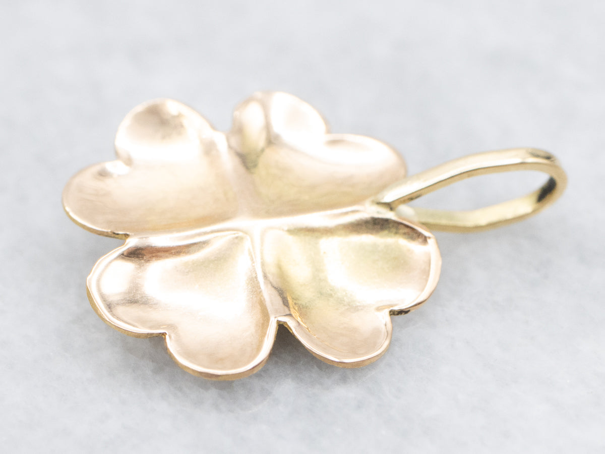 Gold Four Leaf Clover Pendant