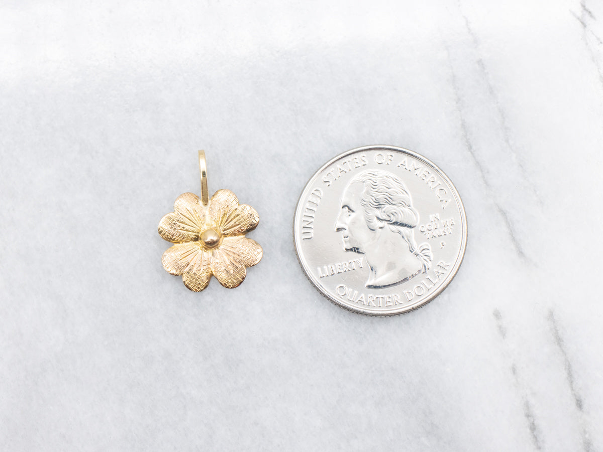 Gold Four Leaf Clover Pendant