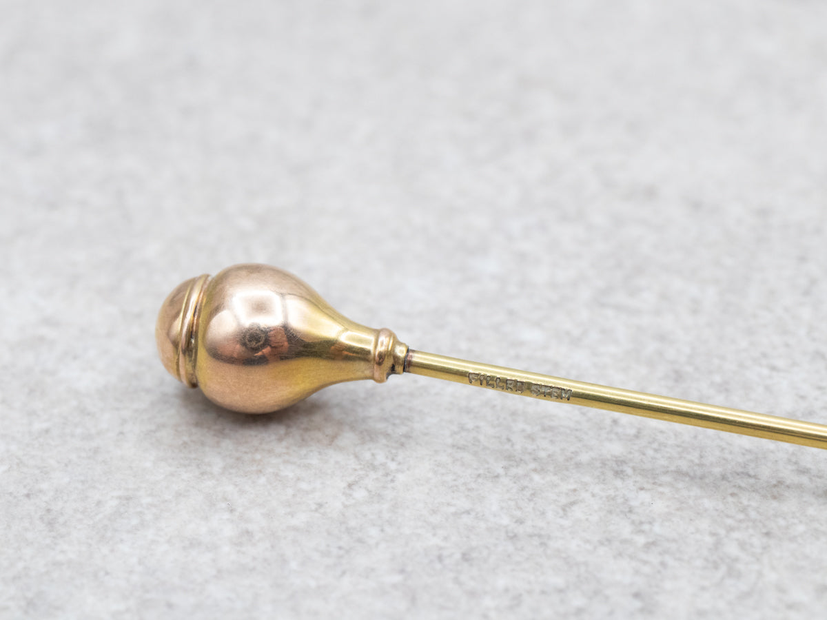Yellow Gold Hat Pin