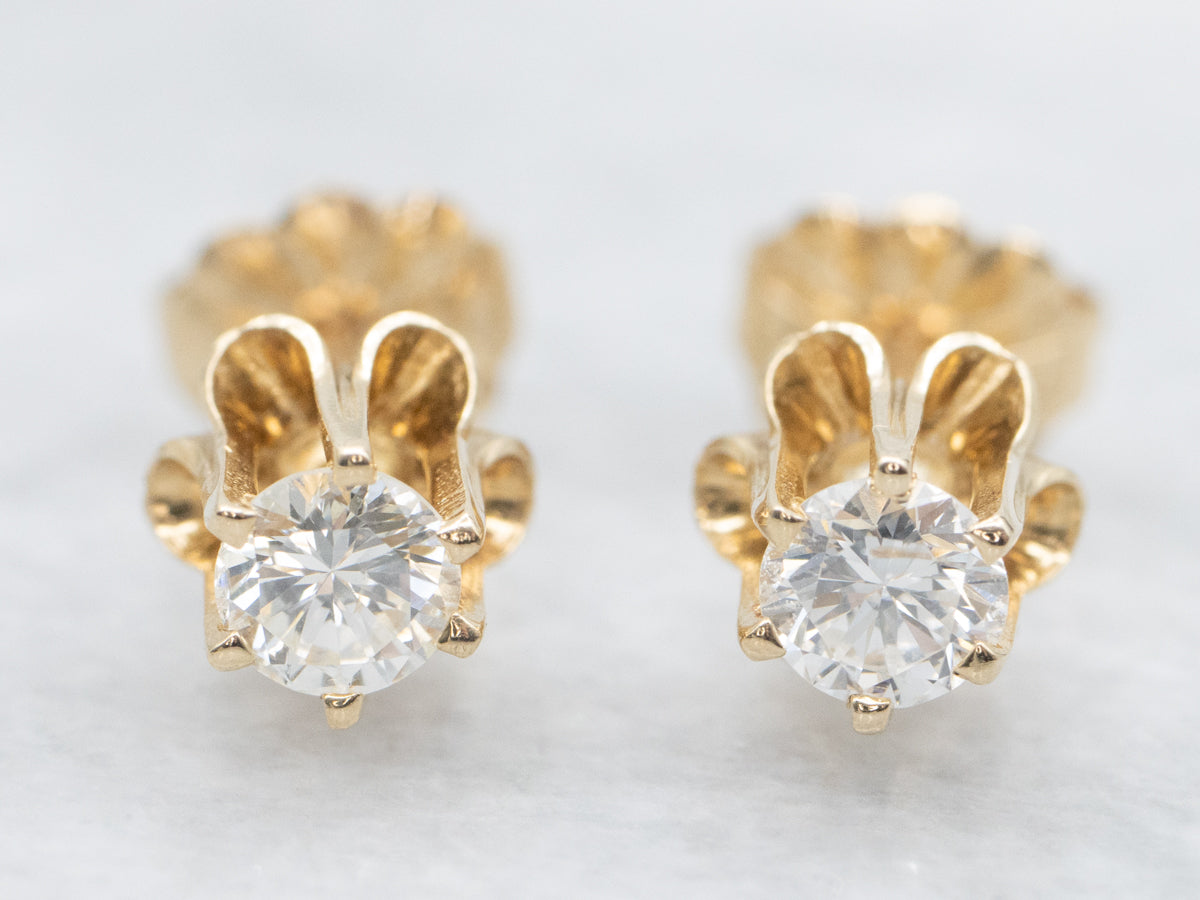 Buttercup Set Diamond Stud Earrings