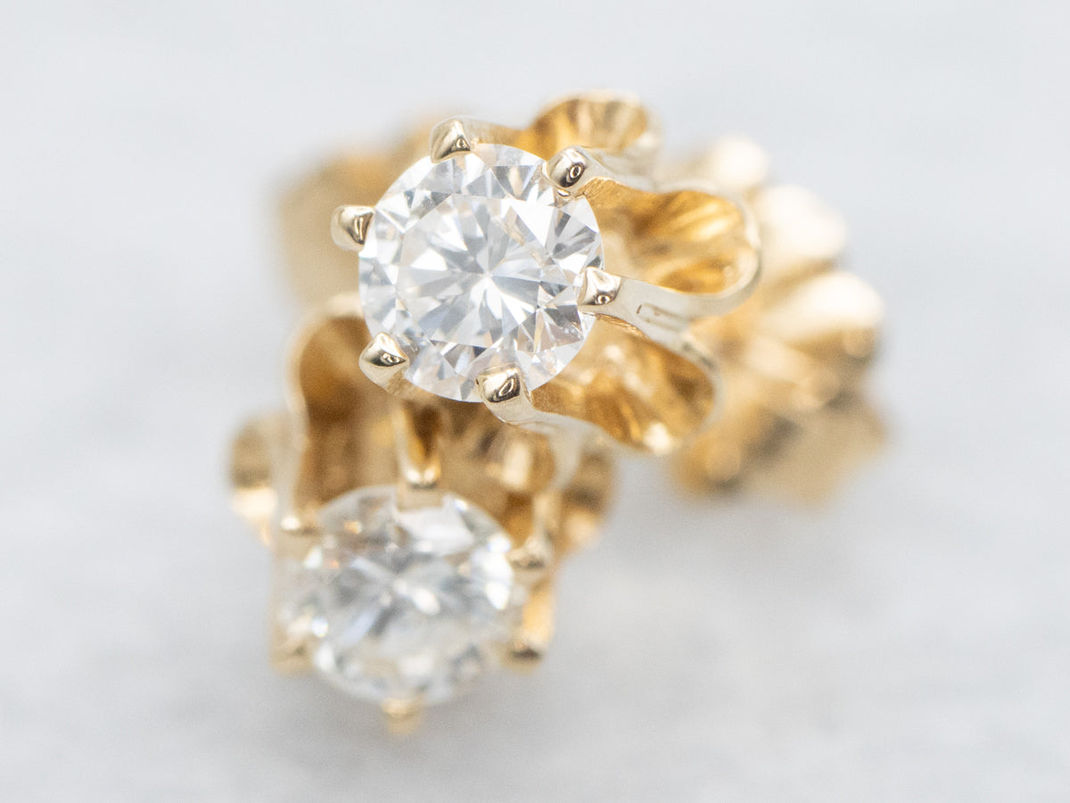 Buttercup Set Diamond Stud Earrings