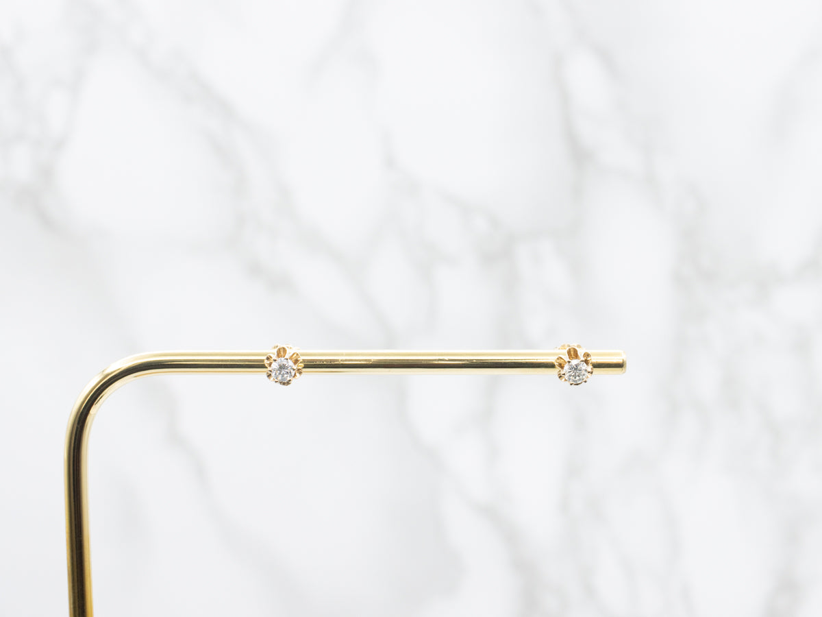 Buttercup Set Diamond Stud Earrings