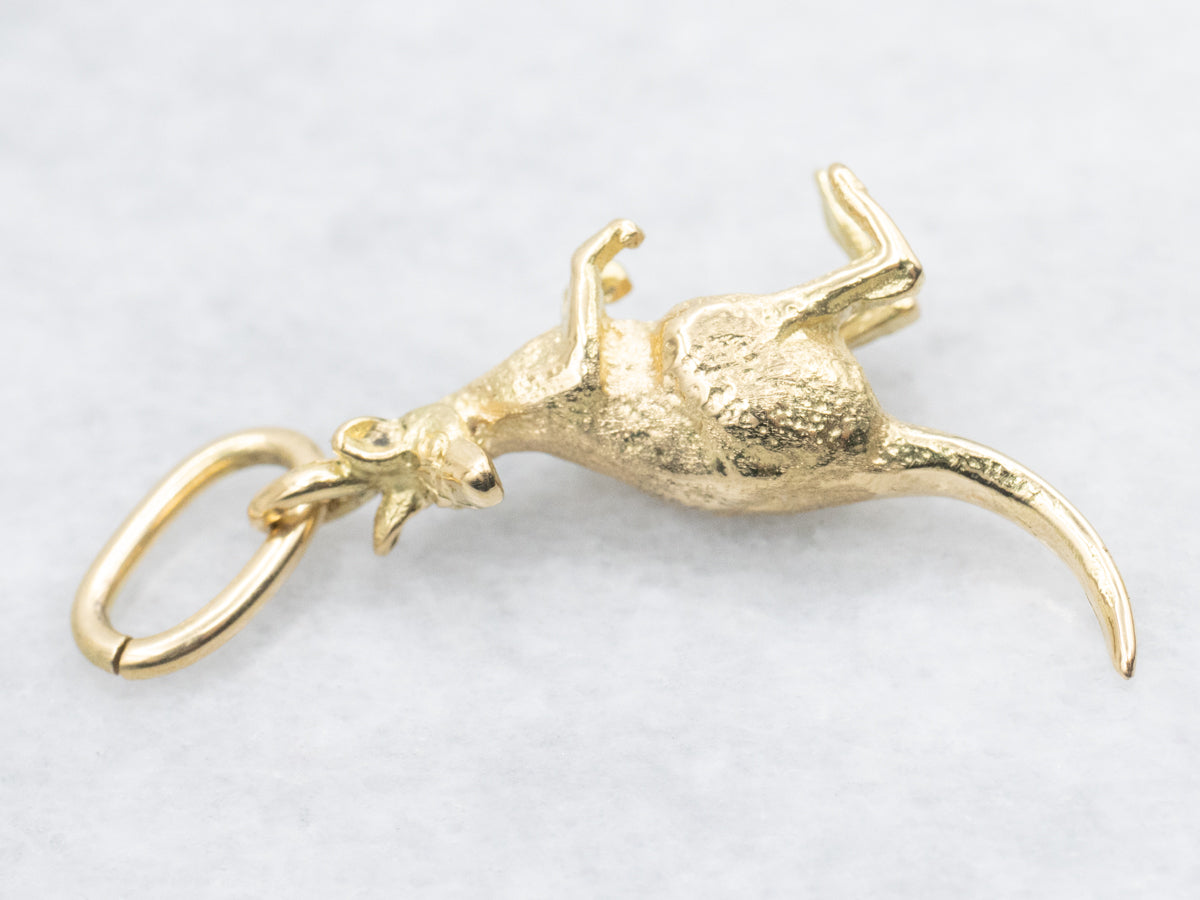 18-Karat Gold Kangaroo Charm