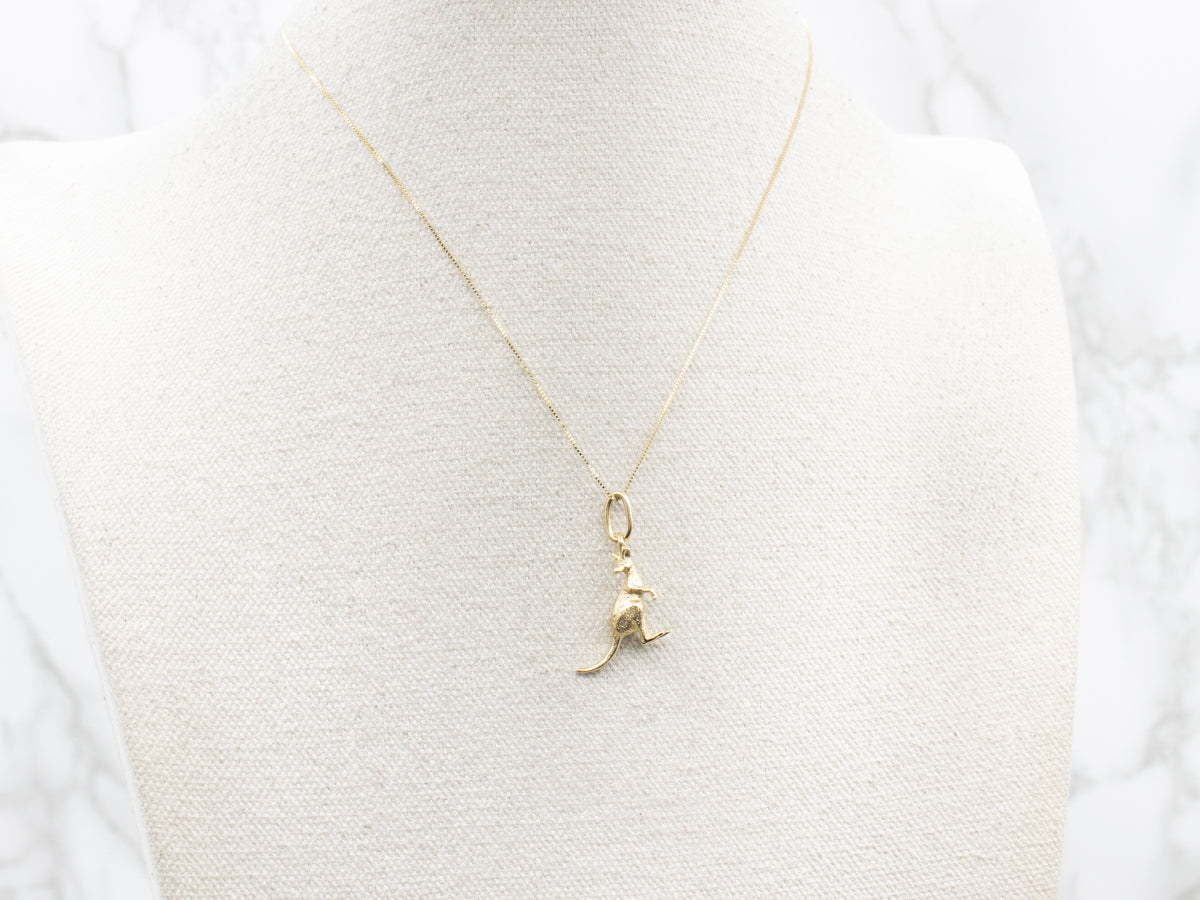 18-Karat Gold Kangaroo Charm