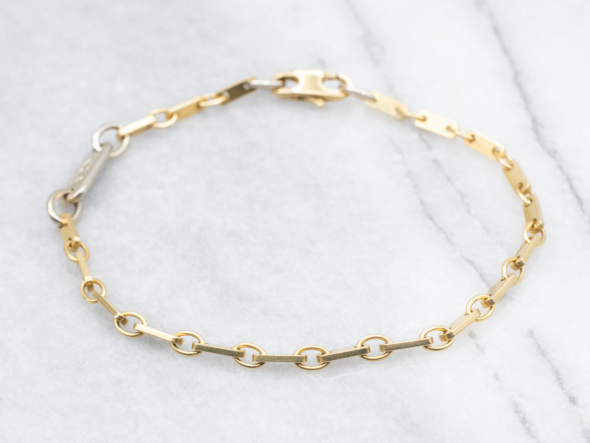 Two Tone Gold Kria Link Bracelet