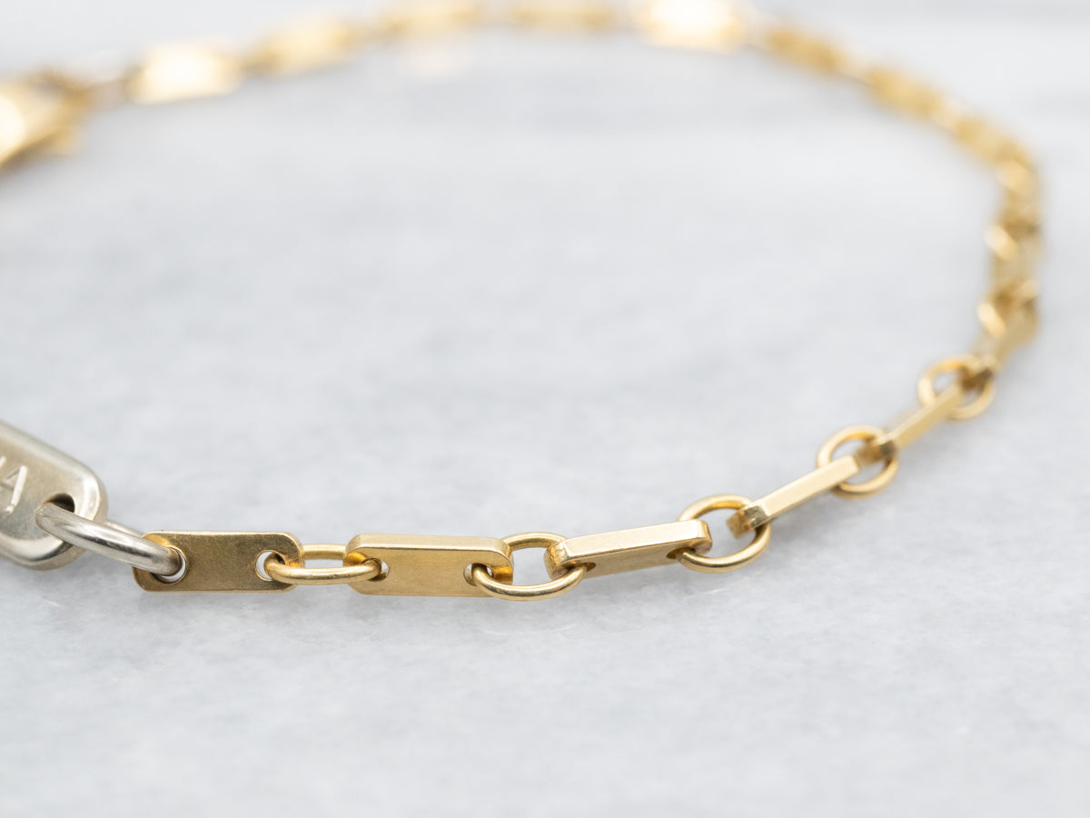 Two Tone Gold Kria Link Bracelet