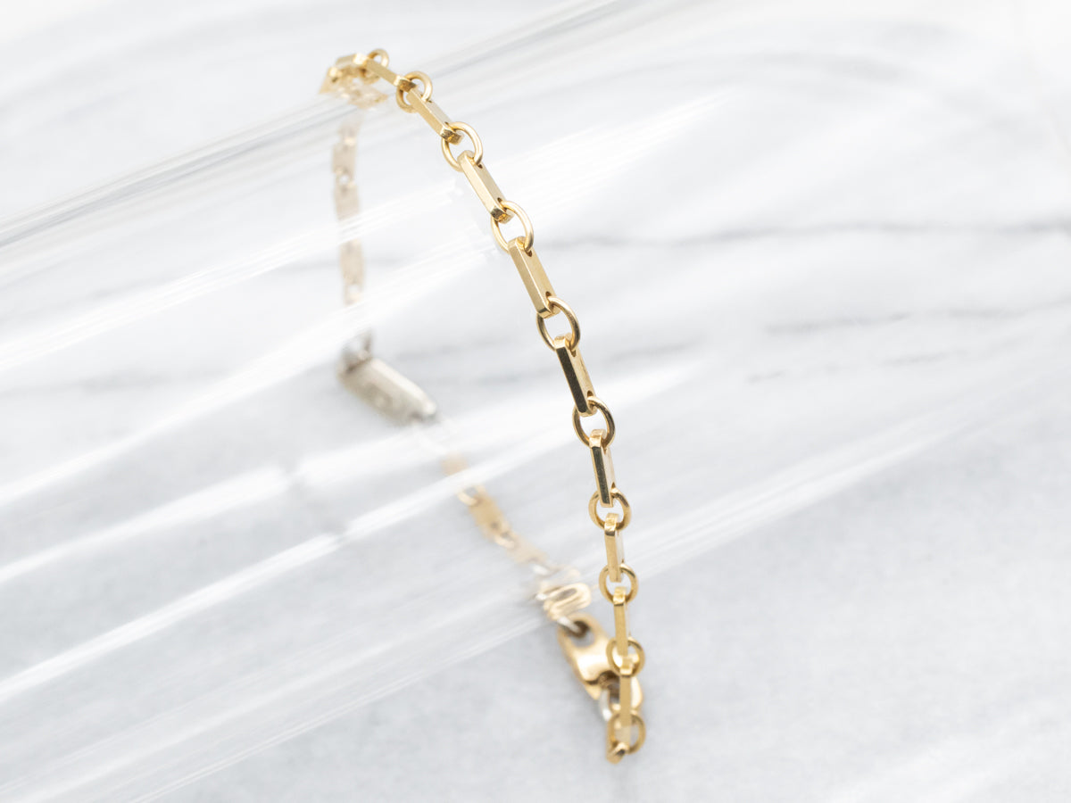 Two Tone Gold Kria Link Bracelet