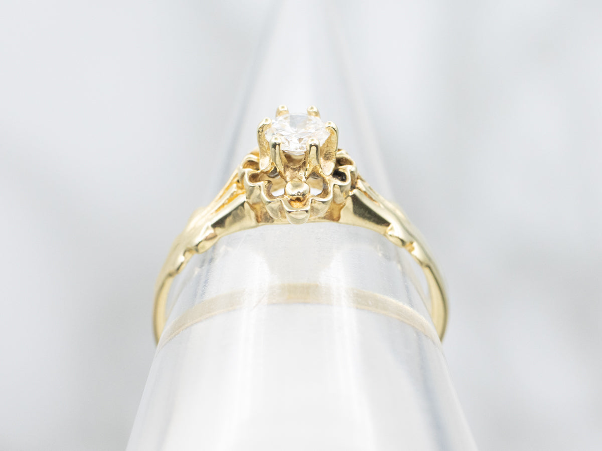 Victorian Diamond Solitaire Engagement Ring