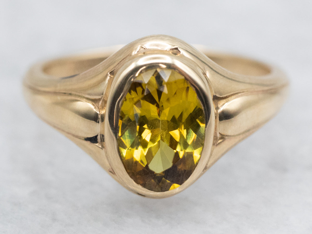 Bezel Set Mali Garnet Solitaire Baby Ring