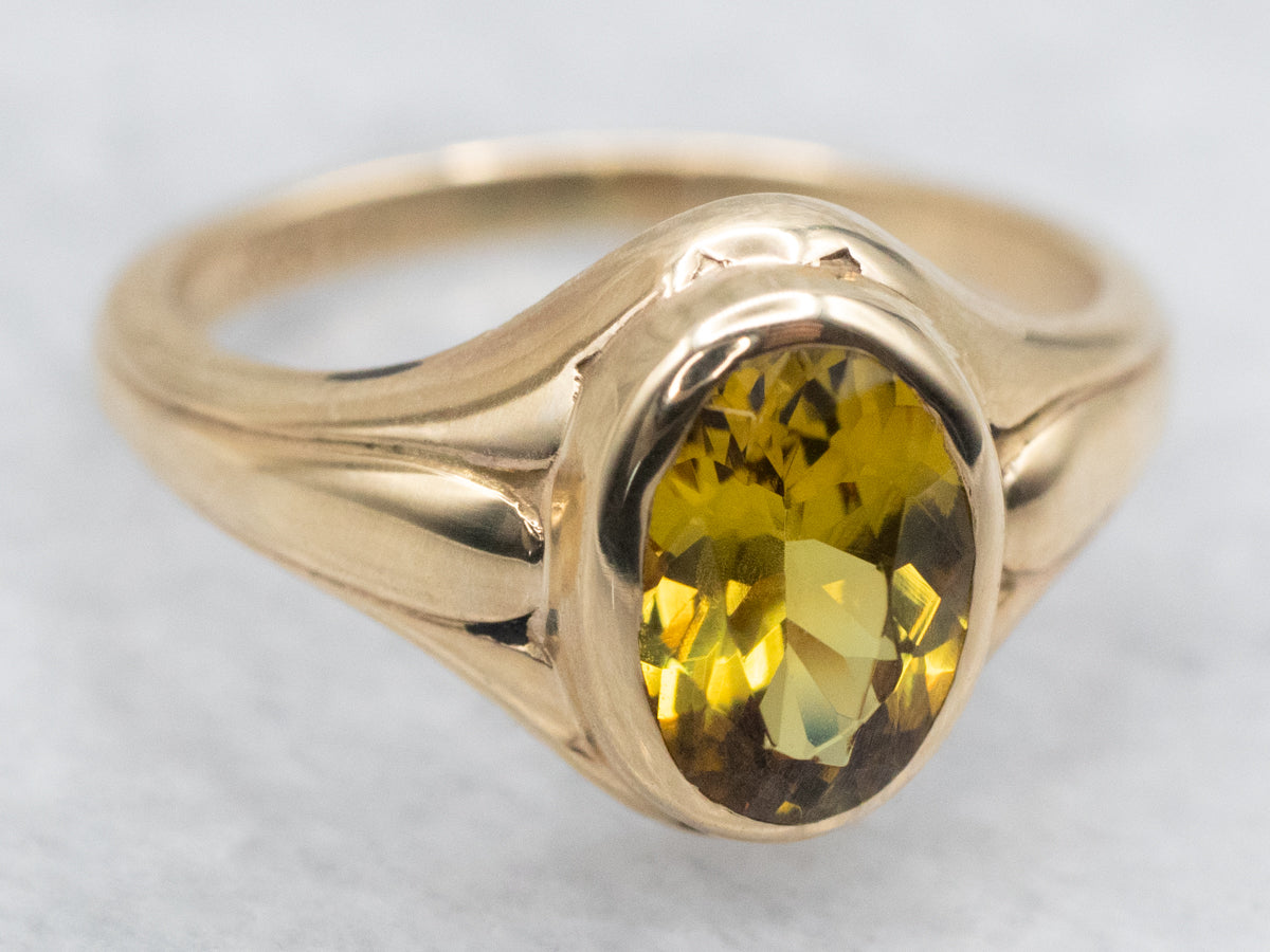 Bezel Set Mali Garnet Solitaire Baby Ring