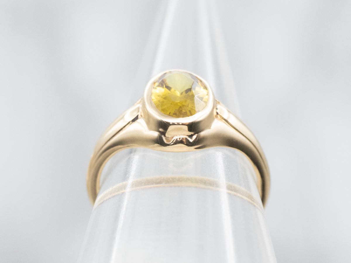 Bezel Set Mali Garnet Solitaire Baby Ring