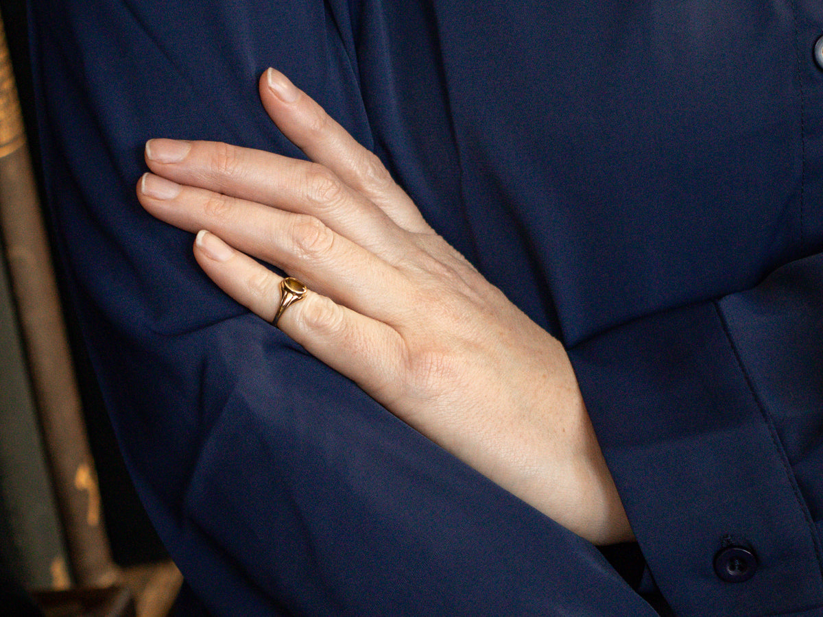 Bezel Set Mali Garnet Solitaire Baby Ring