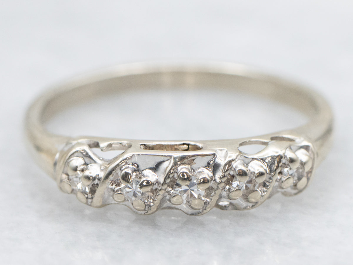 Vintage Five Stone Diamond Band