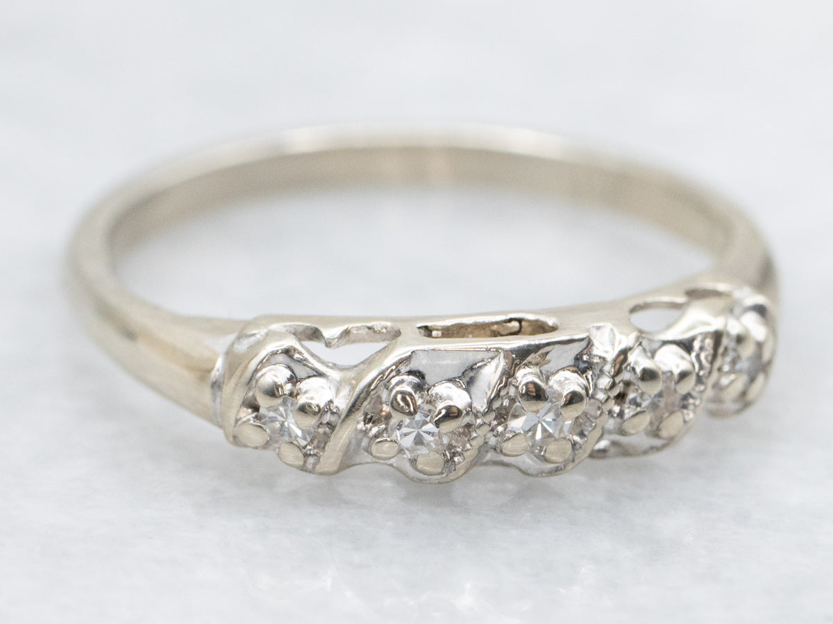 Vintage Five Stone Diamond Band