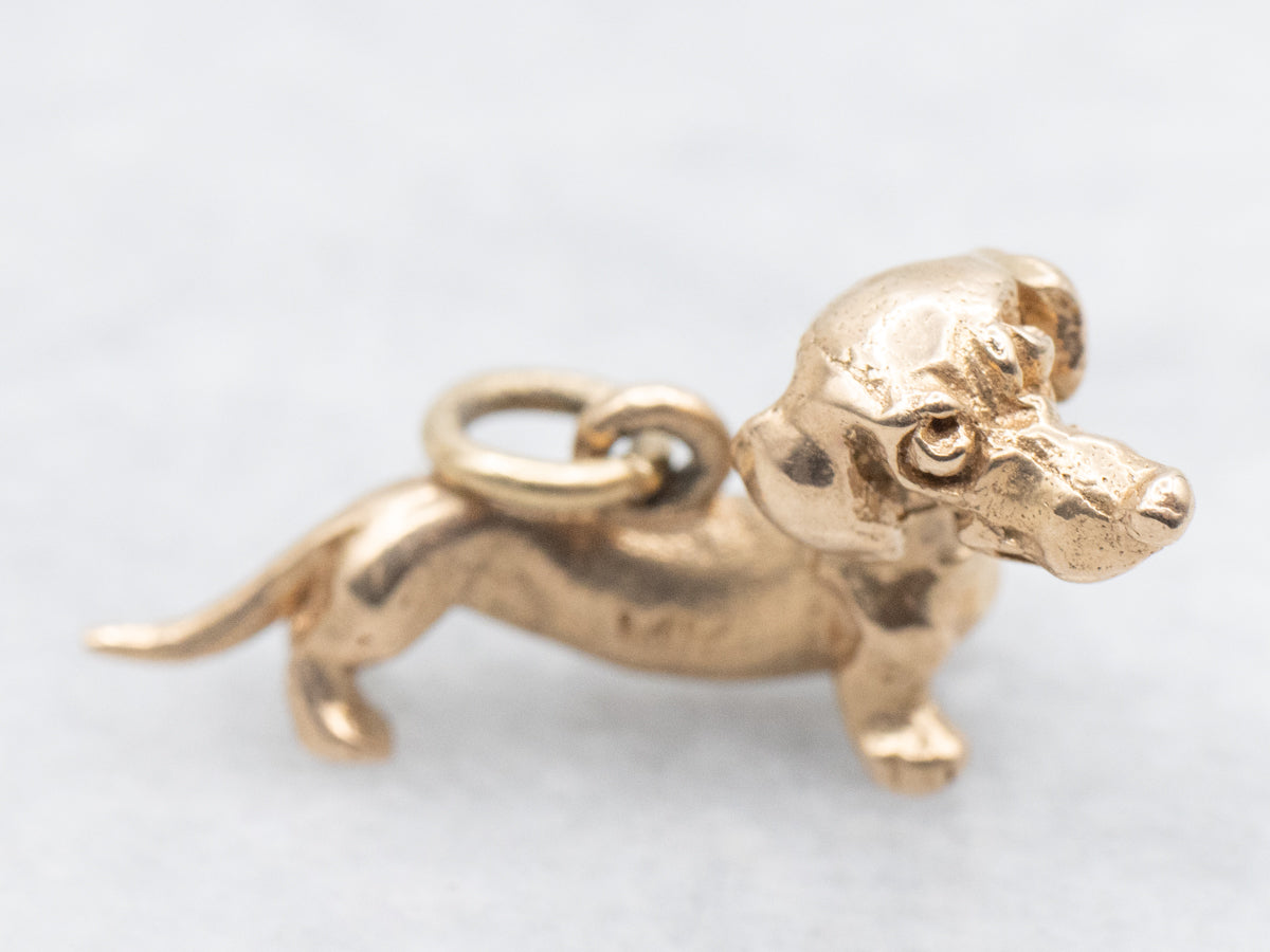 Dachshund Charm with Moving Bobble Head